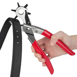 Aviara Punch Hole Pliers Hand Tool Metal Household Belt Hole Puncher Tool Grip For Leather Craft Belt, Watch Bands, Bags, Dog Co