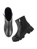 Shoetopia Casual Side Chain Detailed Black Boots For Women & Girls /Eu36,Black,3,B0DJ8QH8H7
