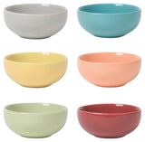 Now Designs Canyon Ceramic Pinch Bowl Set, Soy Sauce Dish, Set of 6, 2 oz