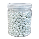 INSPIRELLE About 1000pcs 6mm White Glass Pearl Round Loose Spacer Beads for DIY Craft Necklaces Bracelets Jewelry Making