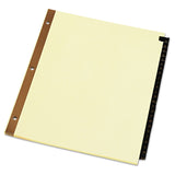 Universal UNV20821 Deluxe Preprinted Simulated Leather AtoZ Tab Dividers with Gold Printing Buff (1 Set)