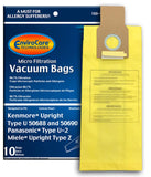 EnviroCare Replacement Vacuum bags for Kenmore Upright Types U/L/O, 50688 and 50690, Panasonic Type U2, Miele Type Z. 10 pack