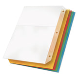 Cardinal Poly Ring Binder Pockets, 11 x 81/2, Assorted Colors, 5/Pack (84007)