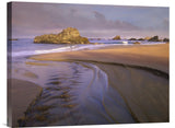Creek Flowing Into Ocean At Harris Beach State Park, Oregon-Canvas Art-24X18