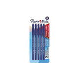 Paper Mate Eraser Mate Erasable Ballpoint Pen, Medium Point, Blue Ink, 5/Pack (3153558PP)