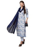 Gosriki Women'S Cotton Blend Printed Straight Kurta With Pant & Dupatta (Please-Nw-Blue_Xxl-Gs_Blue_Xx-Large),Blue,2,B0BFBDBQR5
