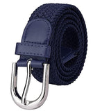 Veteran WomenS MenS Unisex Stretchable Canvas Cotton Blue Belt Free Size (Elastic BeltInvt0124)