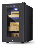 RLPI Electric Cooler Cabinet 25L,Desktop Humidor with Temperature & Humidity Controlable System,155 Counts Capacity Spanish Wood