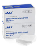 JMU 400 4x4 Gauze Pads, Non Woven Gauze Sponges 4-Ply Esthetic Wipes, Highly Absorbent Guaze Pads for Dental and Wound Care
