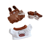 CALEMBOU Plush Doll Clothes ,Cute Stuffed Animal Clothes for Plush Doll, 6 Inches Puppy Suit 3-Piece Set Soft Stuffed Plush Toy