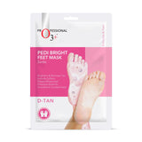 O3+ Professional Pedi Bright Feet Mask Socks Hydrating, Repairing & Brightening Spa Socks for Cracked Heels & Dry Feet