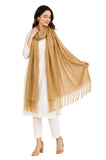 Zen WomenS Fashionable Shiny Netted Scarf (Gold)