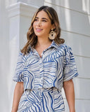 Leriya Fashion Women's Rayon Geometric Regular Dress (LF-W1872&TR920_Blue_XL),Blue