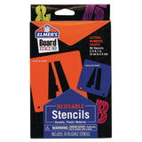 Elmers Project Popperz Reusable Plastic Stencils, 2 Inch and 1 Inch, 90 Letters, Numbers and Shapes (E3062)