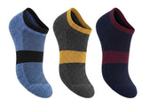 Sellrama MenS No Show Socks 3 Pairs, Invisible Cushioned Athletic Socks, Breathable Cotton Blend, NonSlip Low Cut Socks For Ru
