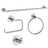 BVL Bathroom Accessories Hardware Set Brushed Nickel Stainless Steel 4 Pieces Towel Racks for Bathroom