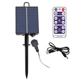 ZPSHYD Solar Battery Box for LED String Lights, Outdoor String Lights Control Panel with DC Charging 8 Remote Control Modes Pack