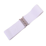 Romp Fashion Womens White Strachable Belt For Casual Wear Women Dresses