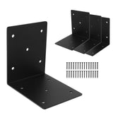 4 Pack 6x6x5L Right Angle Bracket,Heavy Duty Steel Corner Brackets,90 Degree Post Bracket,DIY L Shelf Brackets,Metal Joint Timbe