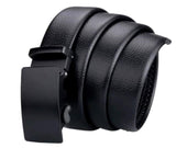 Zacharias MenS Faux Leather Belt Automatic Buckle Ab201 (Black;Free Size)