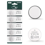 YFCN CR2450 Battery 3V Lithium Battery 5 Count Pack CR2450 Batteries - 10 Years Shelf Life - CR 2450 Coin Cell Batteries for Key