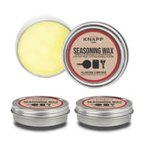 Knapp Made Cast Iron Seasoning Wax and Carbon Steel Seasoning Wax - 2 Oz Unique Blend of Natural Oils and Beeswax - Restore Cast
