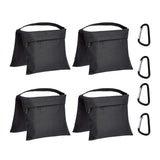 Amazon Basics Photographic Empty Sandbag for Light Stands, 4-Pack, Black