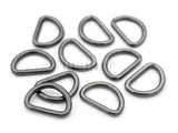 CRAFTMEMORE 3/8 or 1/2 Inch Tiny DRing Findings Metal Welded D Rings for Zipper Puller Lanyard Purse Making DIY Craft 50pcs (Gu