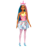 Barbie Dreamtopia Unicorn Fashion Doll With Blue & Purple Hair Wesring Removable Skirt & Accessories Including Pink Unicorn Head
