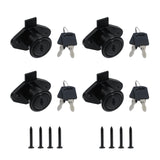 Chinflly Desk Cabinet Lock,Antique Black Drawer Dreeser Cabinet Lock with Keys,Pack of 4