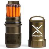 EXOTAC - MATCHCAP XL Waterproof Camping Match Kit Holder with Integrated Striker