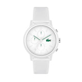 Lacoste Lacoste.12.12 Chrono Qtz Fashion Chrono White Round Dial Men'S Watch|White Silicone Material|Multi Color Band - 2011246