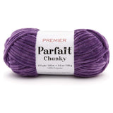 Premier Parfait Chunky Yarn, Super Bulky, Ideal for Knitting & Crocheting, Chenille, Iris, 3.5 oz, 131 Yards