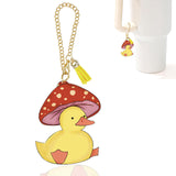 Ldntly Mushroom Duck Stanley Cup Accessories,Stanley Charms for Handle Water Bottle Charms Tumbler Keychain Duck Gifts for Women