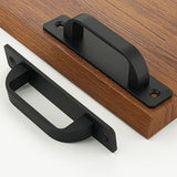 Westablize 2 Pack 4 1/4 Inch 108 mm Flat Black Cabinet Handles Aluminum Cabinet Pulls Drawer Pulls