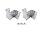 QCAA Heavy Duty 3.5 Swing Clear Offset Door Hinge Loose Pin, 1/4 Radius, Expandable Door Hinge, Nickel, Made in Taiwan, 2 Pack
