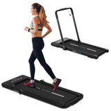 SereneLife Foldable 2 in1 Treadmill & Walking Pad with Remote Control, Speed 7.6 MPH Compact Under Bed, 2.5 HP, App Support, Eas