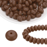 HARFINGTON 110Pcs Silicone Beads 14mm Lentil Rubber Focal Beads Bulk for Pens Keychain Bracelet Necklace DIY Crafts Making, Cara