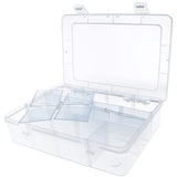 Xiaoyztan Clear Plastic Organizer, 12 Grids with Adjustable Dividers, Jewelry Box Bead Storage Container for Small Parts, Fishin