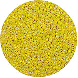 Seed Beads 200 Grams About 6500pcs, 3mm 8/0 Yellow Pearl Glass Craft for Making Earrings, Bracelets, Pendants, Waist Jewelry,DIY