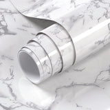 VOLEAAR Grey Marble Contact Paper 15.7 x 78.7 Inches Peel and Stick Wallpaper Vinyl Film Self Adhesive Removable Waterproof Wall