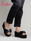 Shoetopia Women'S Wedge Sandal-2 Kids Uk (Girls-Shine-Black)-Eu39,Black,2,B0D54FY7NC