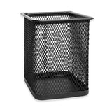 AB TRADING Square Shape Pencil Storage Container | Metal Mesh Pen/Clip Holder for Office & Home | Desk Stand Organizer for Stati