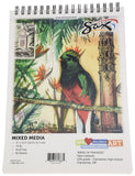 Sax Mixed-Media Paper Pad, 9 X 12 Inches, 72 Lb, White, 60 Sheets