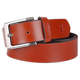 Creature Plain Solid Formal/Casual Tan Genuine Leather Belts For Men CreTmb12540