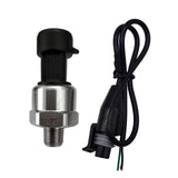 Pressure Transducer Sender Sensor with Connector, Stainless Steel 1/8 -27 NPT Pressure Transducer Sensor Compatible for Oil Fu