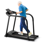 GYMAX Walking Treadmill for Seniors, 2.5HP LED Recovery Fitness Exercise Machine w/Preset Programs, Heart Rate Sensor, Device &