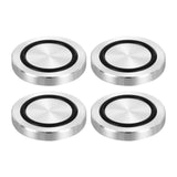 uxcell M8 Thread 40mm / 1.6 Dia 6mm Thick Aluminum Circle Disc Glass Top Adapter 4pcs Round Solid Table Feet Pad Plate Hardware