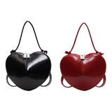 Merishopp Heart Shaped Purse Unique Trendy Women Handbag For Beach Party Favors Dating Red