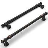 Amerdeco 10 Pack Oil Rubbed Bronze Cabinet Pulls 7.5 Inch(192mm) Hole Center Cabinet Hardware Kitchen Cabinet Handles for Bathro